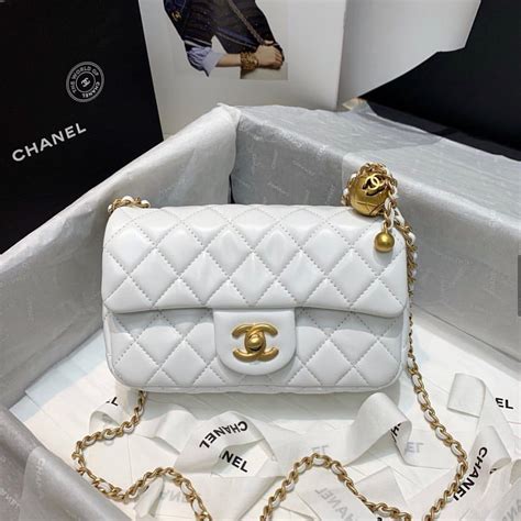 chanel white bag new